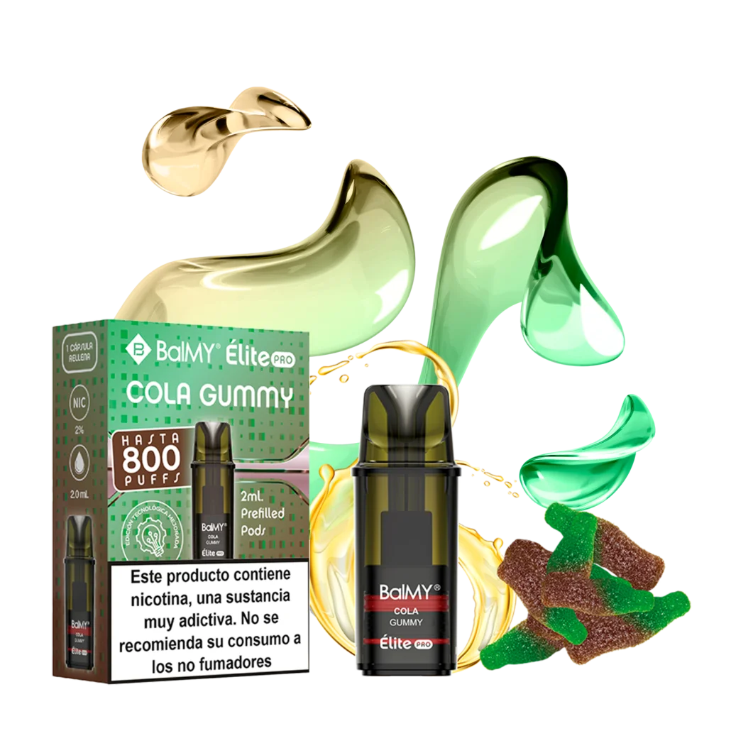 balmy elite pro capsula 20mg cola gummy