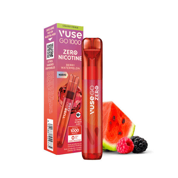 vuse go sandia 1000 Pen Sin Nicotina 0mg nicotine disposable Flavour:Iced watermelon Geek Bar Wins the