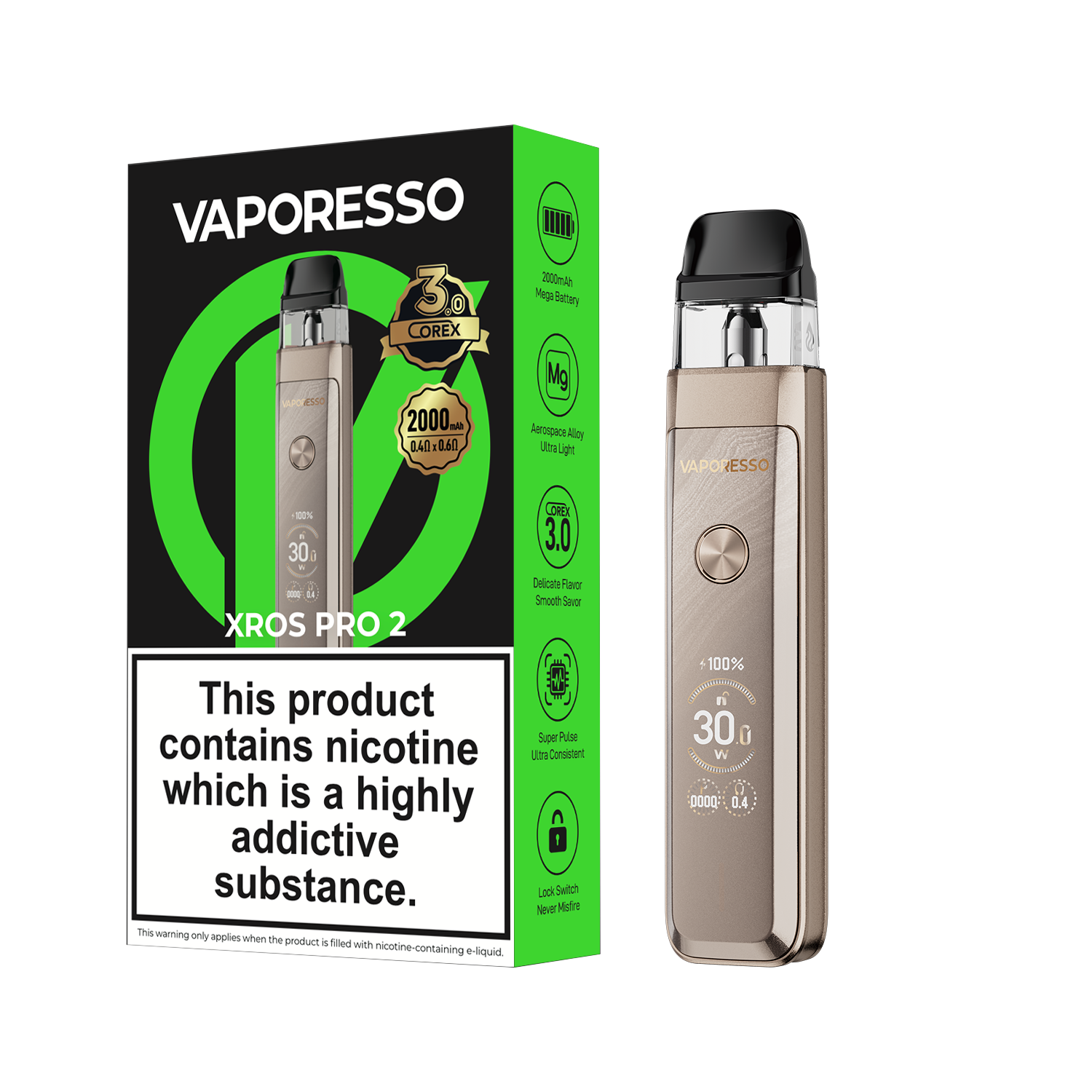 Vaporesso XROS PRO 2 Pod Kit: 2000mAh, 30W y Pantalla TFT - PODS XPRESS