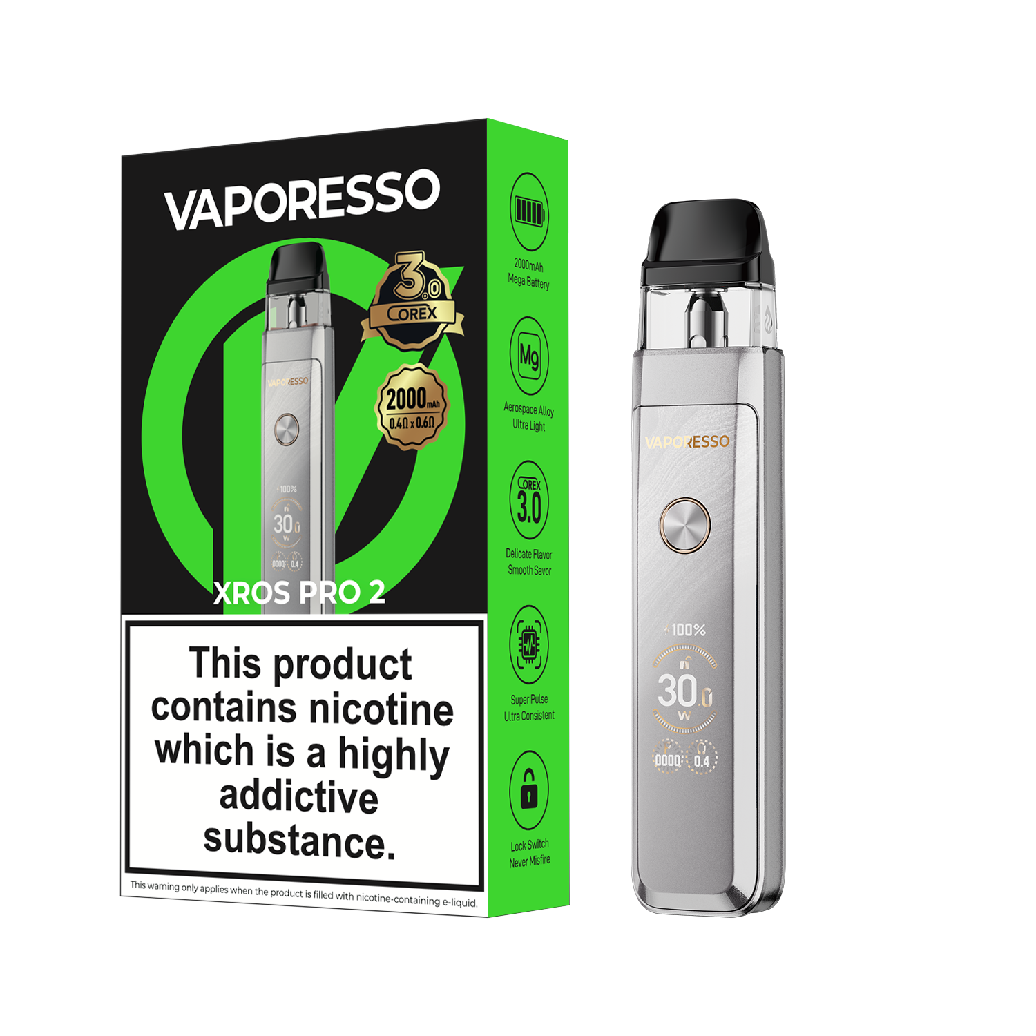 Vaporesso XROS PRO 2 Pod Kit: 2000mAh, 30W y Pantalla TFT - PODS XPRESS