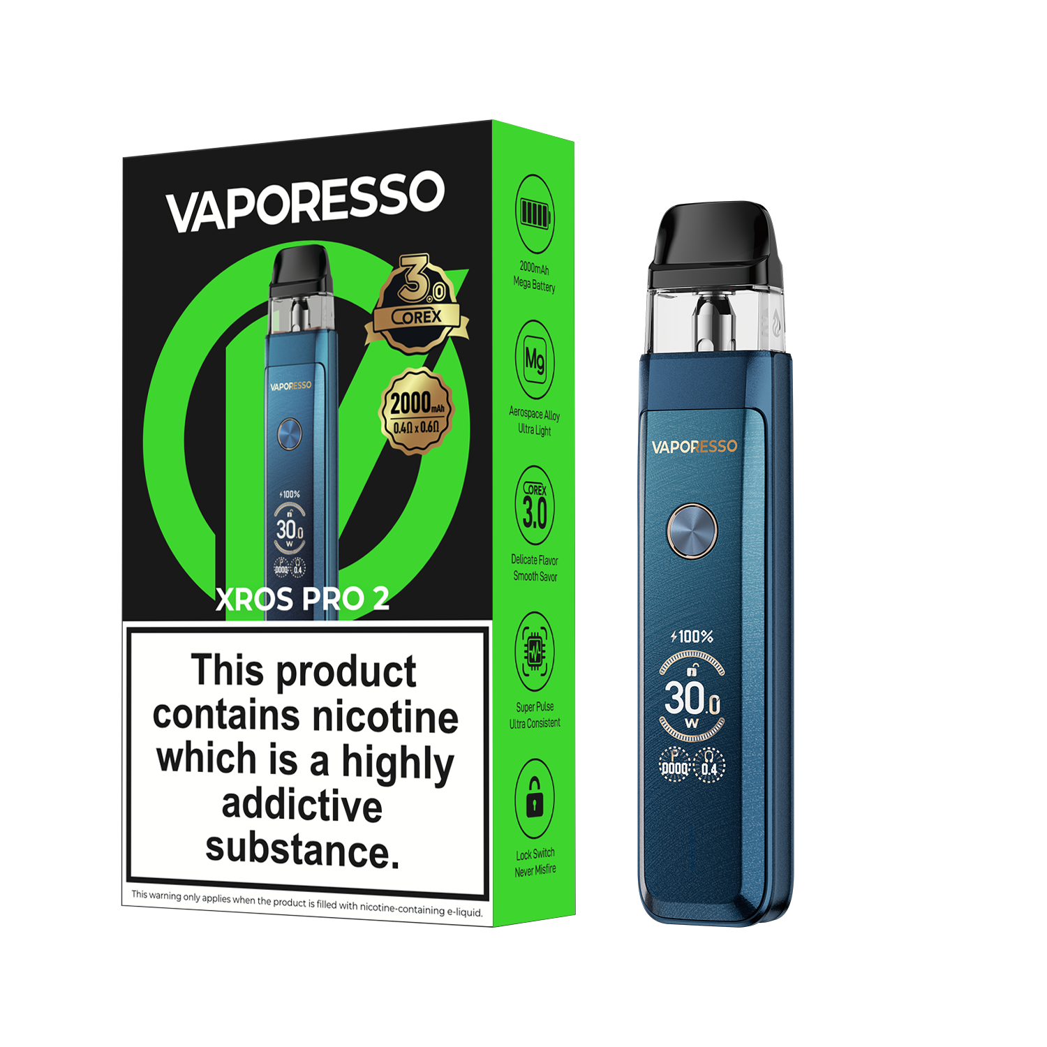 Vaporesso XROS PRO 2 Pod Kit: 2000mAh, 30W y Pantalla TFT - PODS XPRESS