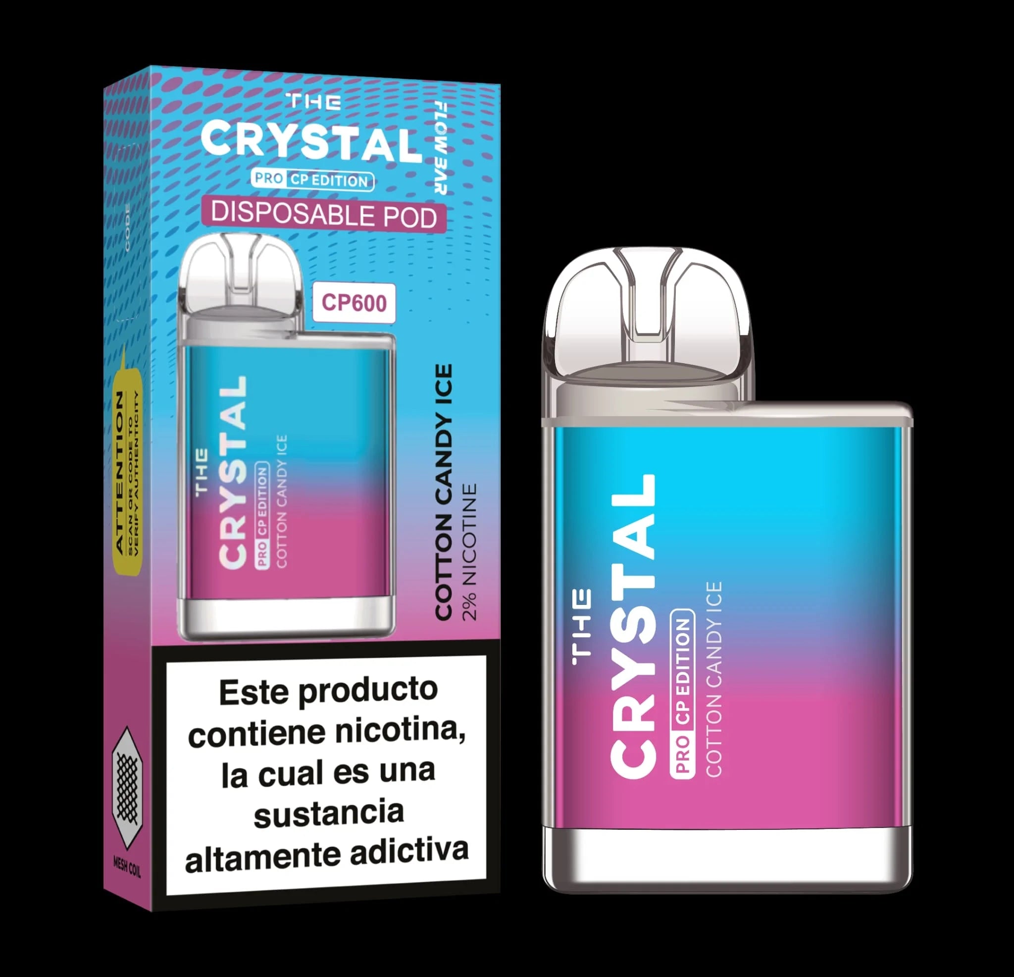 crystal cp600 pod desechable algodon de azucar