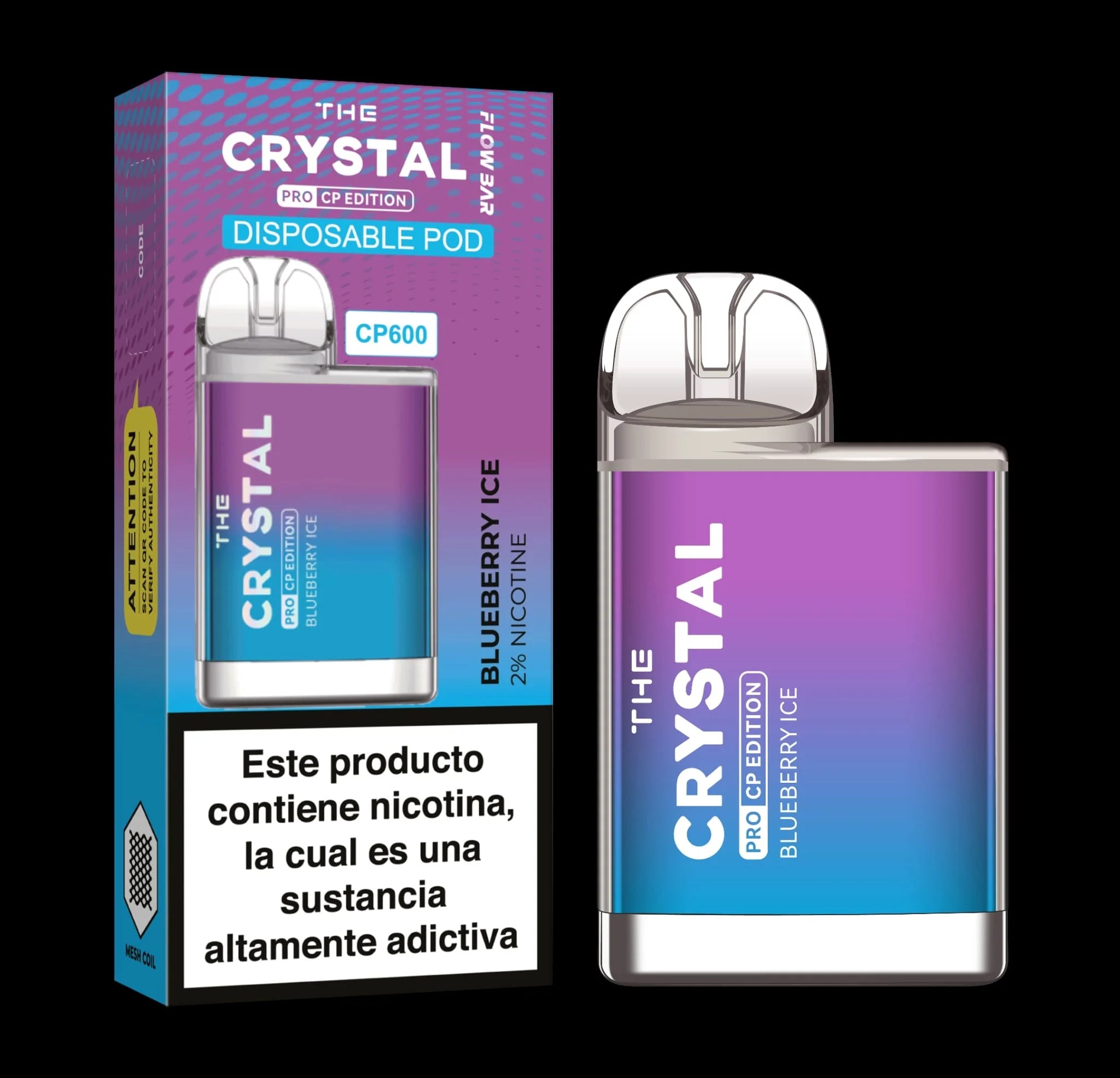 crystal cp600 pod desechable arandano