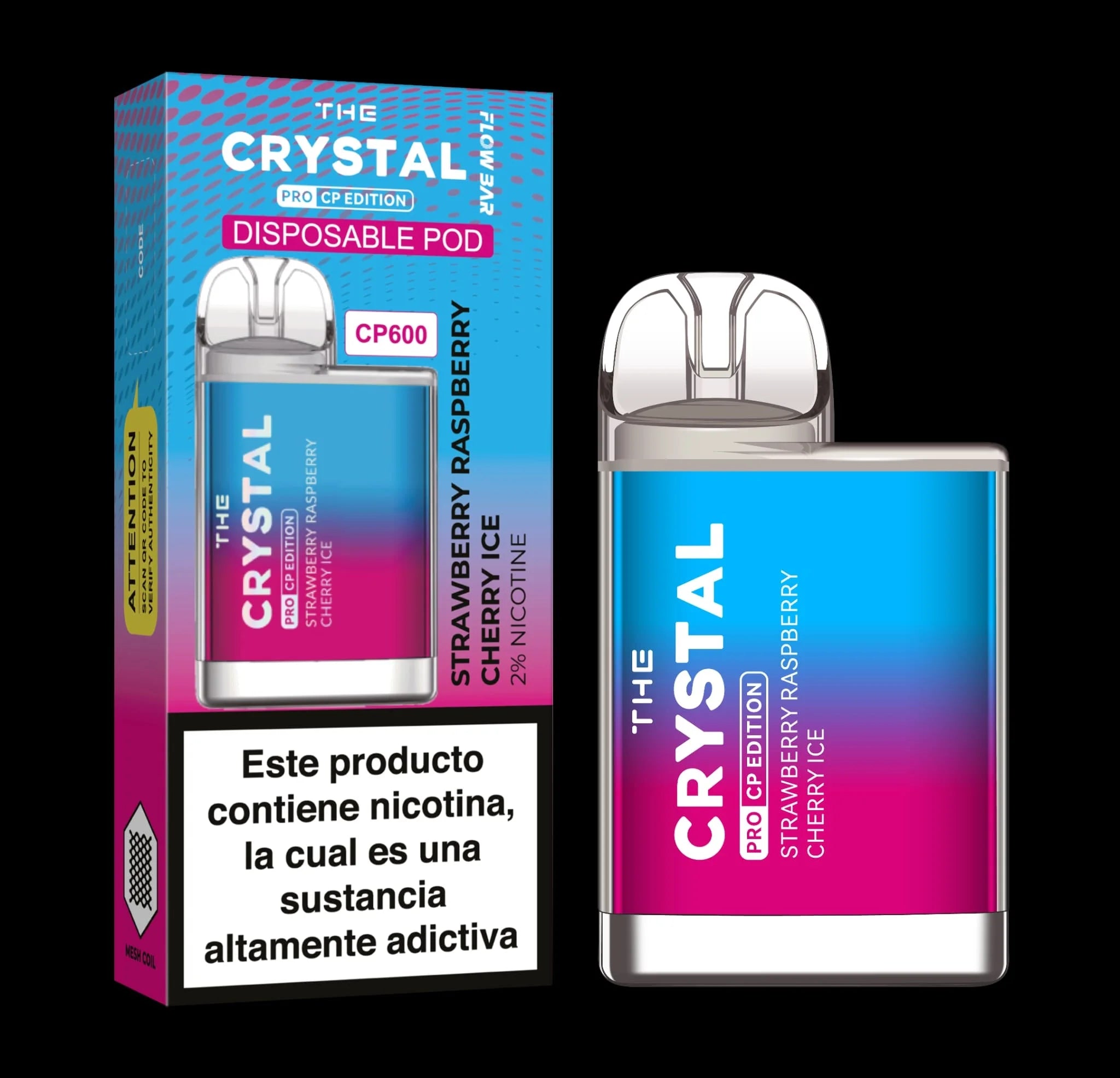 crystal cp600 pod desechable fresa frambuesa