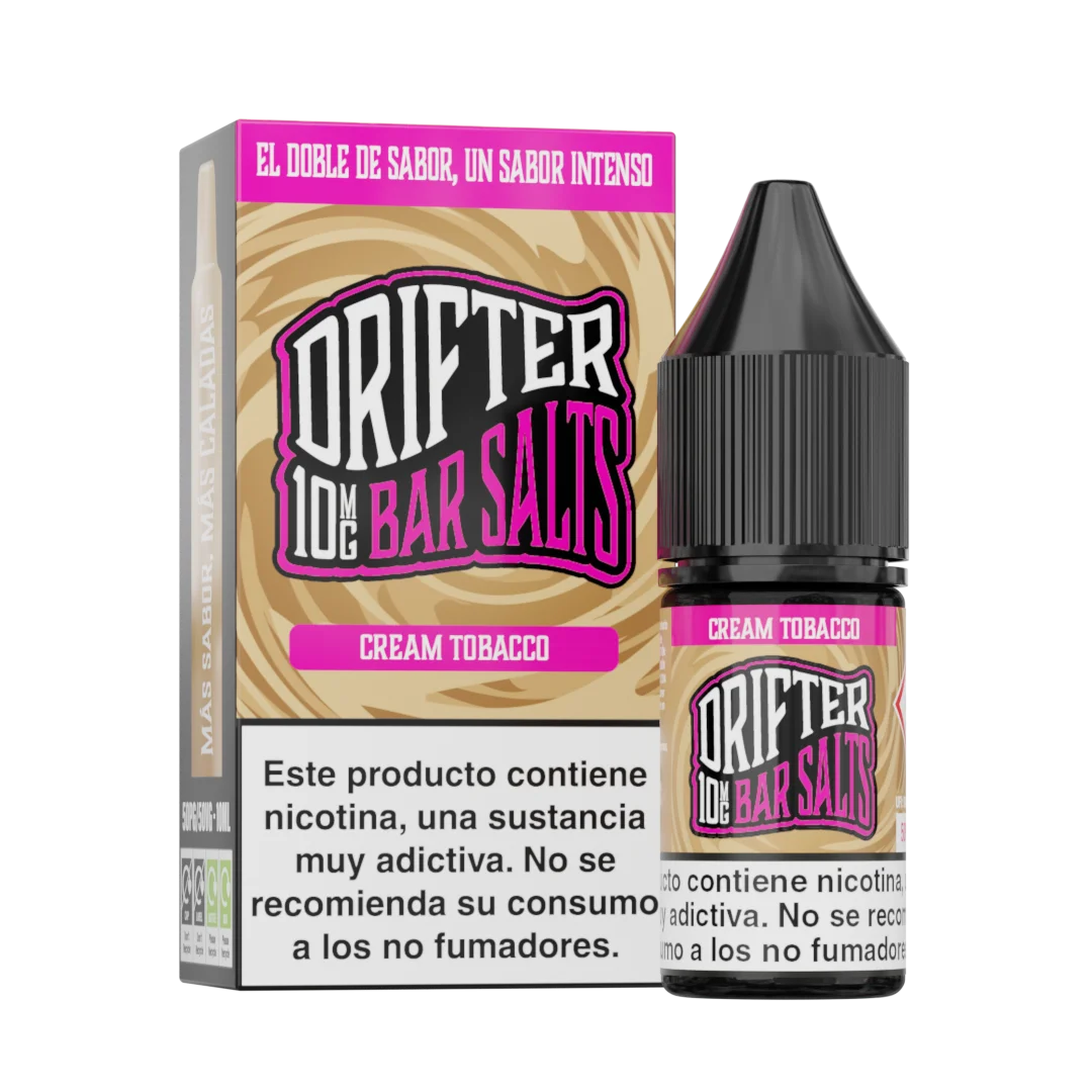 drifter bar vape desechable 10mg tabaco crema
