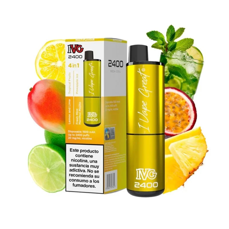 ivg 2400 4 en 1 vape desechable 20mg edicion amarilla