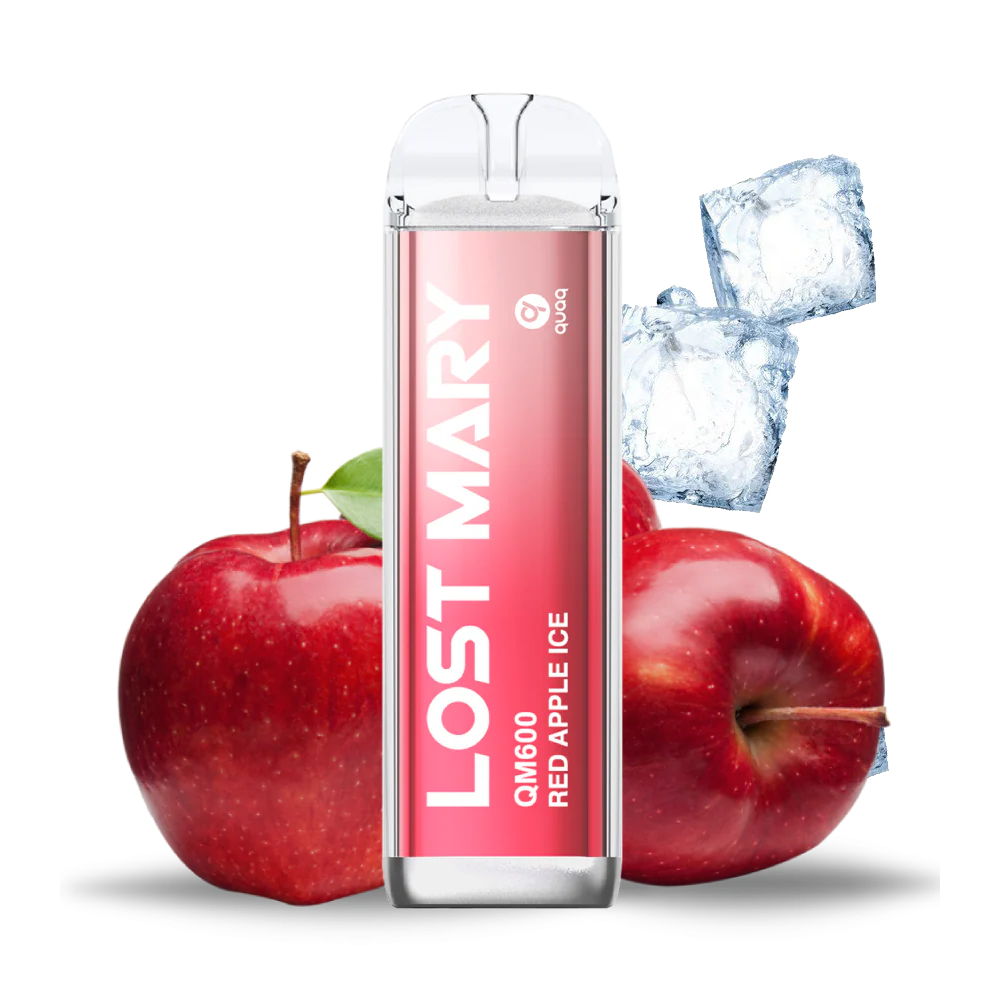 lost mary qm600 manzana roja hielo 20mg red apple ice vape desechable
