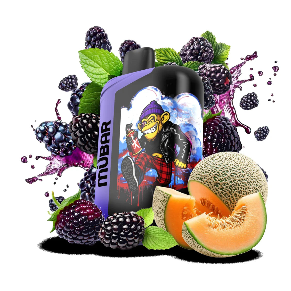 Mübar Eden Beast 50K 0mg Sin Nicotina Mora Melón Menta