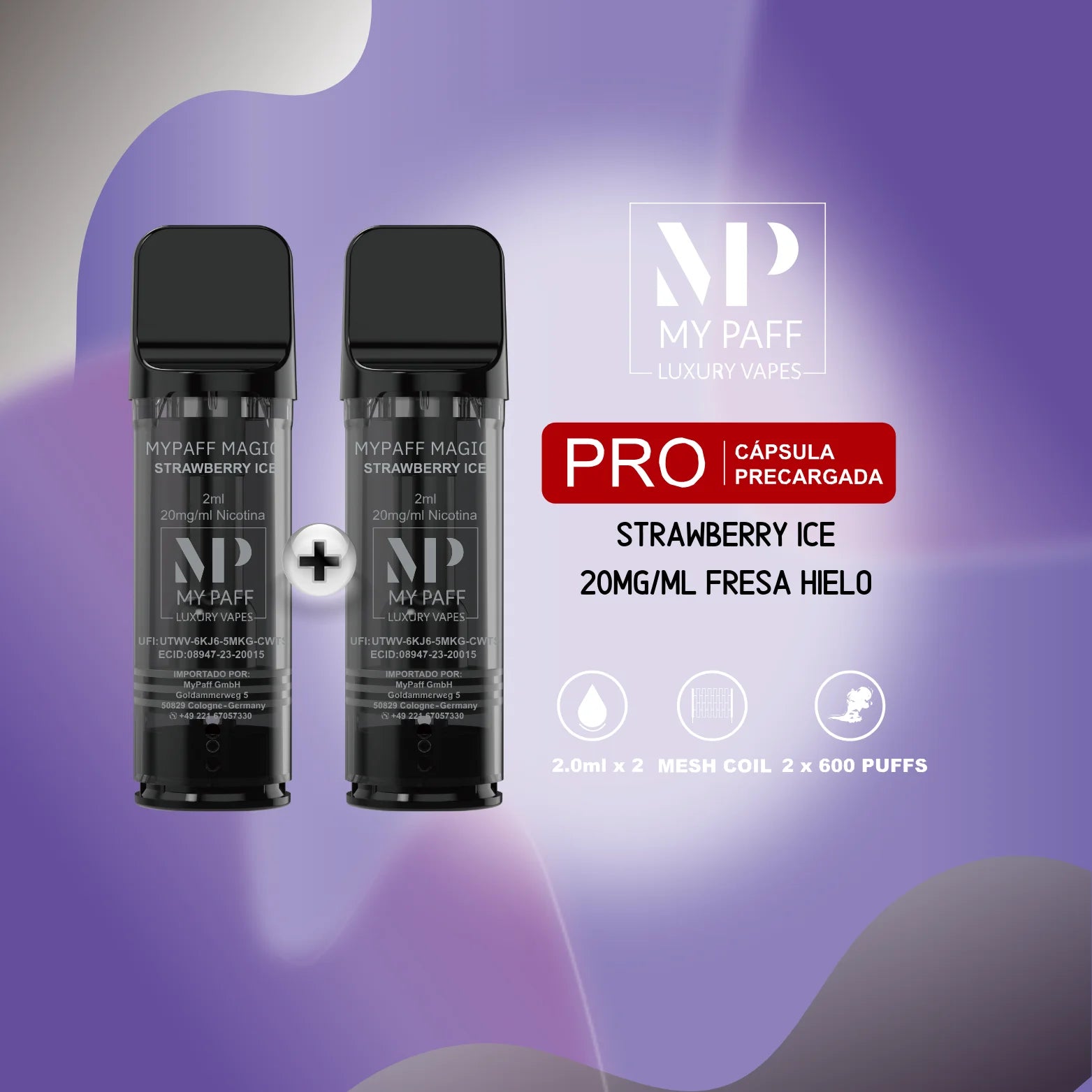 my paff pro capsula fresa hielo