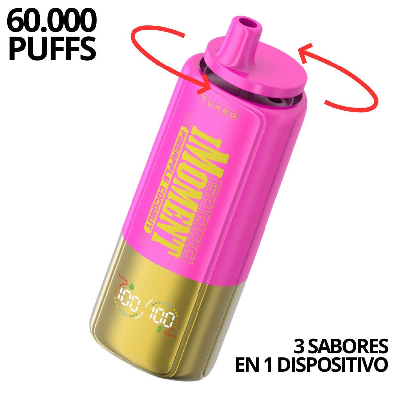 Pod Desechable iMoment Turbo 60K (60.000 Caladas) - 3 Sabores en 1