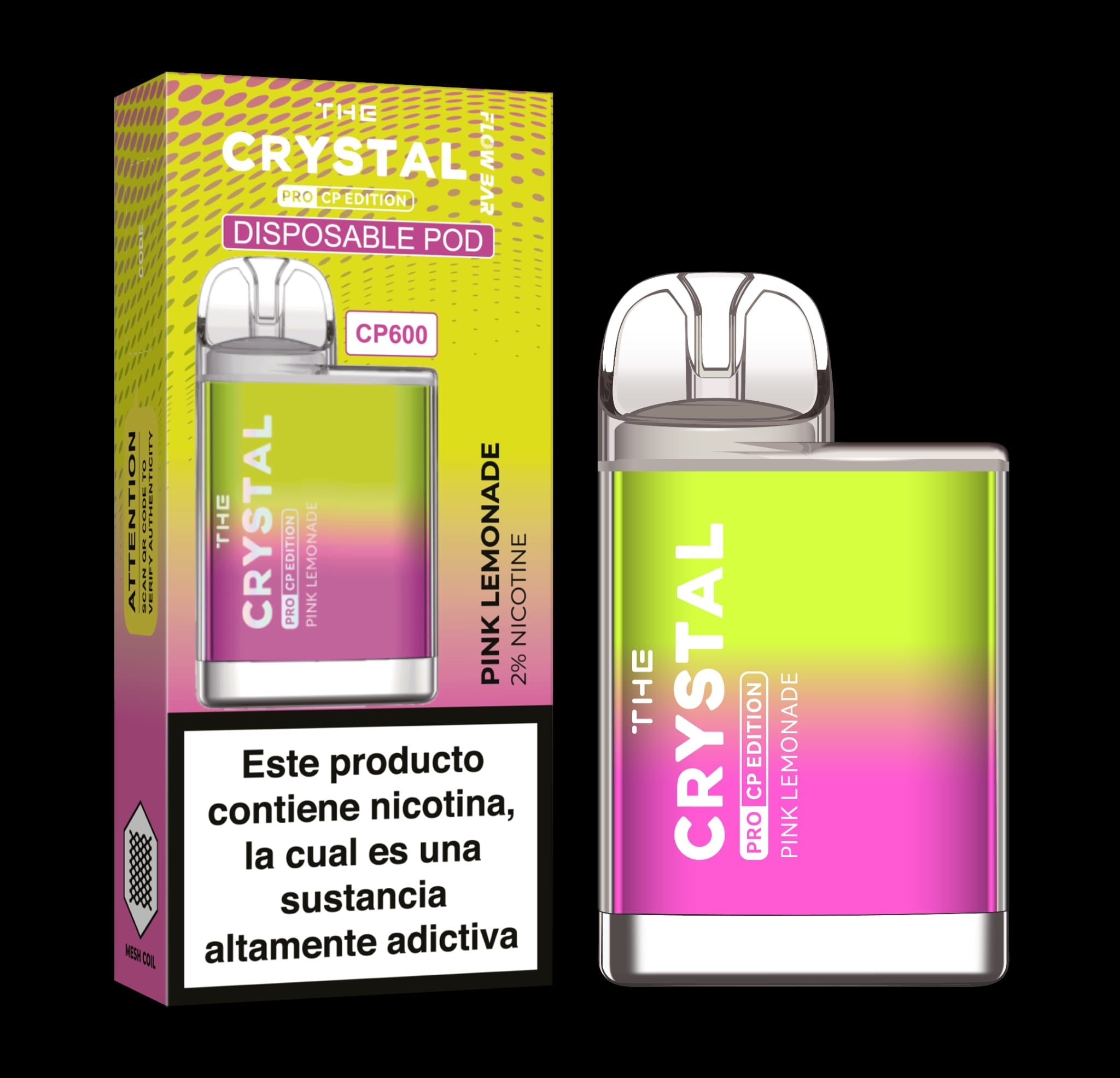 Pod Desechable The Crystal CP600 Pro Edition | Pods Xpress