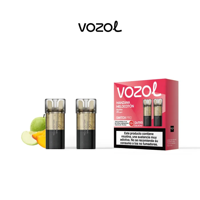 vozol switch pro capsulas 20mg apple peach manzana y melocoton 1