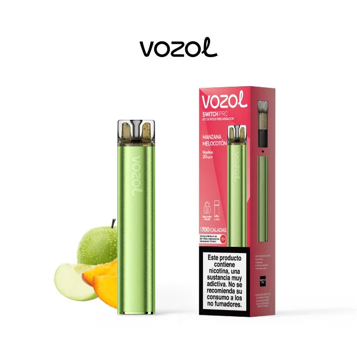 vozol switch pro kit 20mg manzana y melocoton